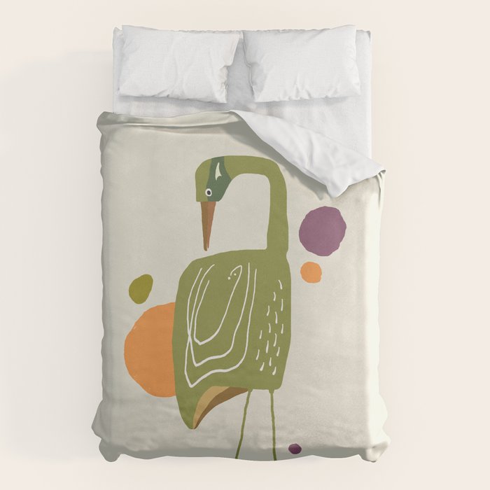 Quirky Brolga Duvet Cover