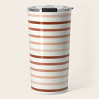 terra cotta stripes  Travel Mug Gallery Image 1