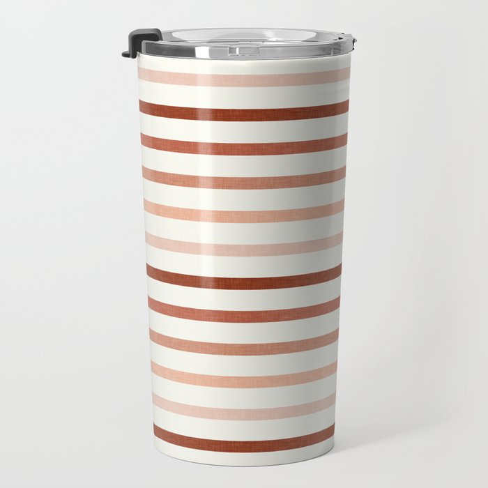 terra cotta stripes  Travel Mug Gallery Image 3