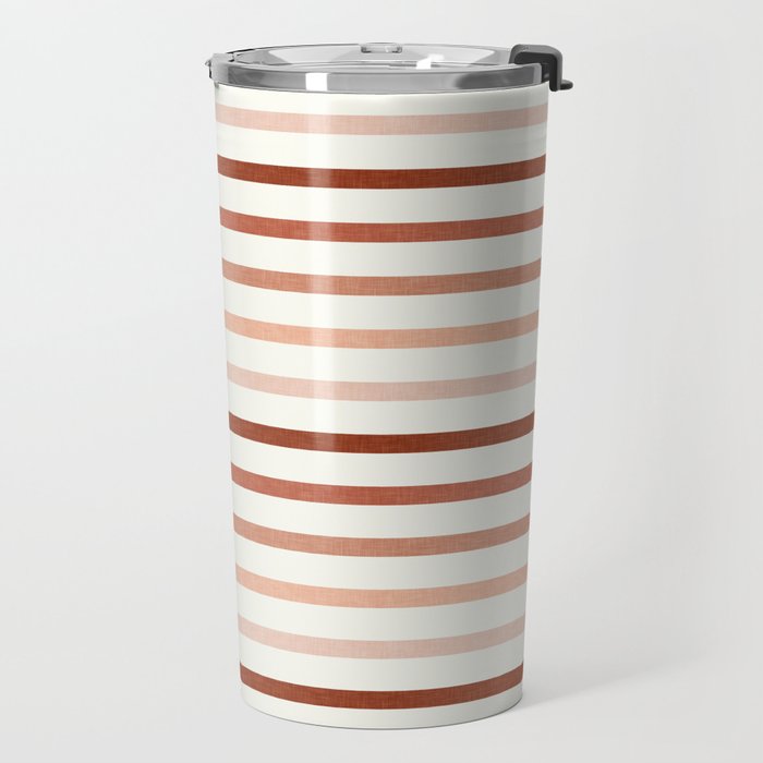 terra cotta stripes  Travel Mug Gallery Image 2