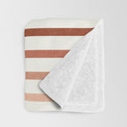terra cotta stripes  Throw Blanket Gallery Image 3
