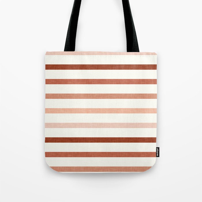 terra cotta stripes  Tote Bag Gallery Image 1