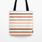terra cotta stripes  Tote Bag Gallery Image 1