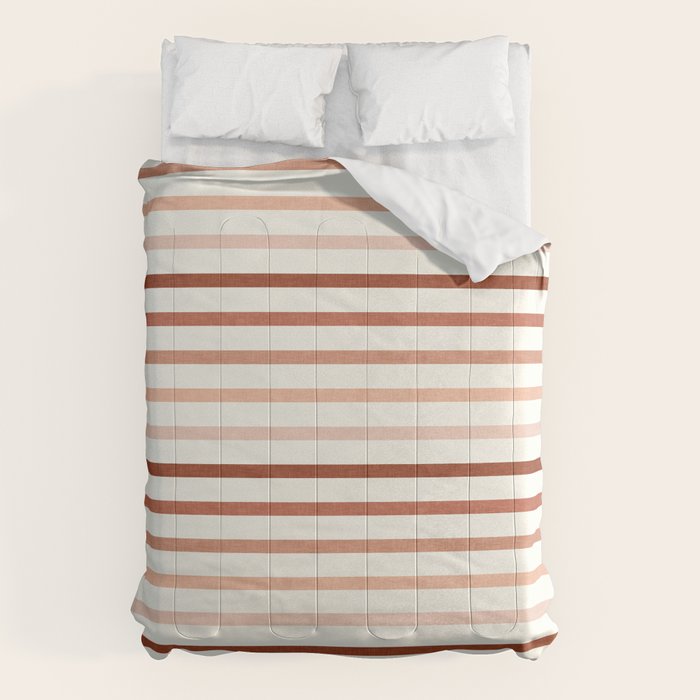 terra cotta stripes  Comforter Gallery Image 6