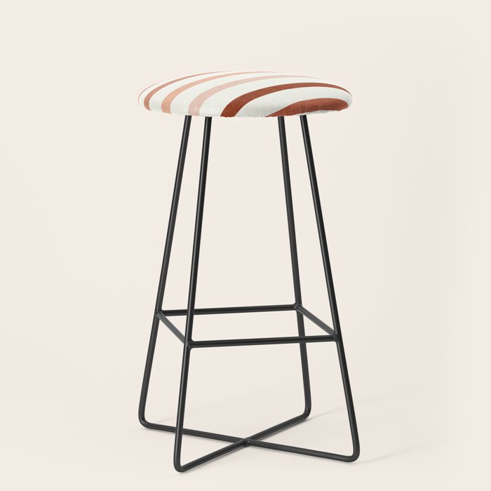 terra cotta stripes  Stool Gallery Image 1