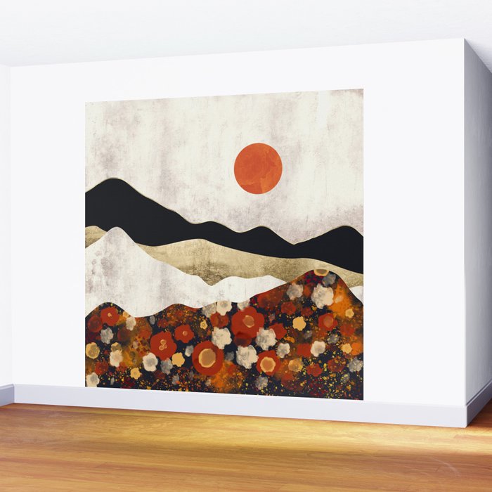 Autumn Field Wall Mural Gallery Image 2