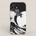 The Great Wave Black and White Inverse iPhone Case Gallery Image 1