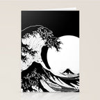 The Great Wave Black and White Inverse Stationery Card Gallery Image 2