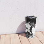 The Great Wave Black and White Inverse Travel Mug Gallery Image 4