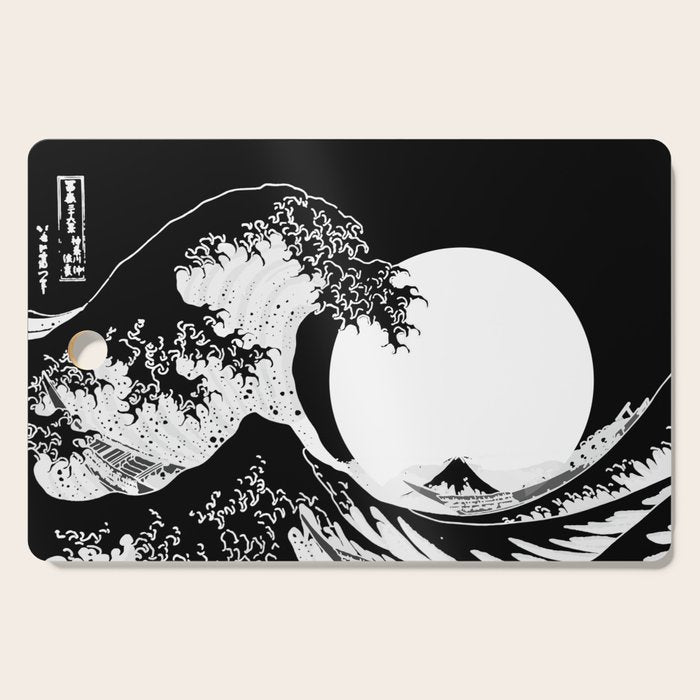 The Great Wave Black and White Inverse Cutting Board Gallery Image 1