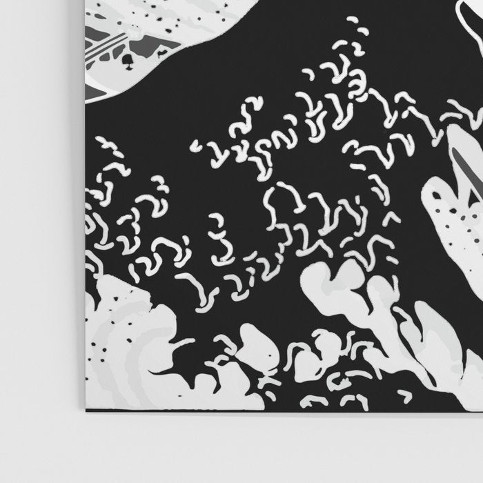 The Great Wave Black and White Inverse Poster Gallery Image 3