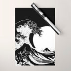 The Great Wave Black and White Inverse Wrapping Paper Gallery Image 1