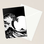 The Great Wave Black and White Inverse Stationery Card Gallery Image 2
