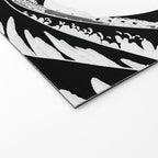 The Great Wave Black and White Inverse Welcome Mat Gallery Image 2