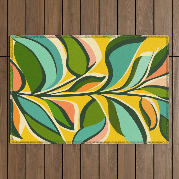 Celebration / Abstract Botanical Series Outdoor Rug Gallery Image 1