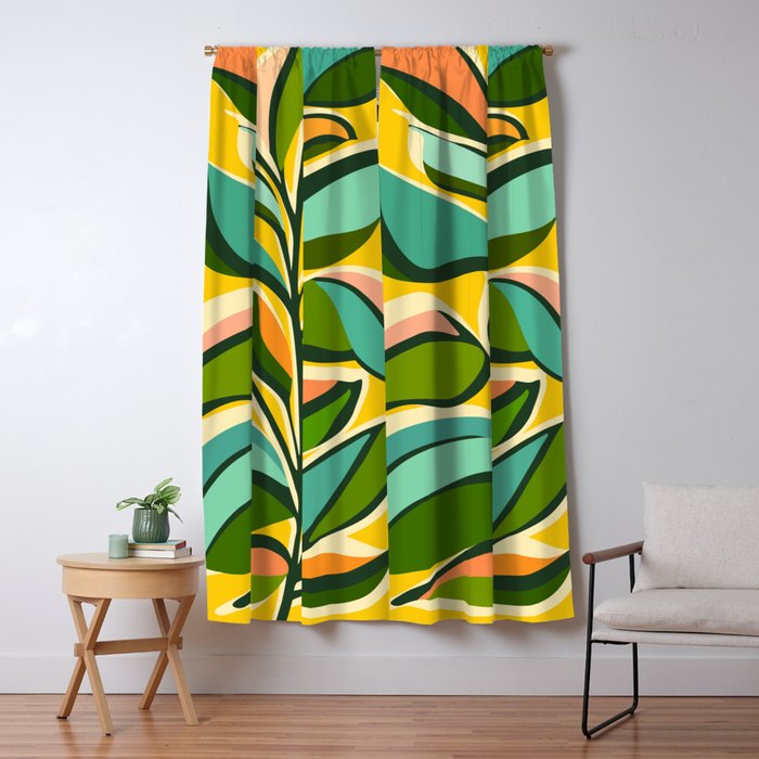 Celebration / Abstract Botanical Series Window Curtain Gallery Image 1