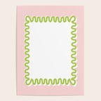 Wavy Lines - White Pink Green Poster Gallery Image 4