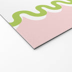 Wavy Lines - White Pink Green Welcome Mat Gallery Image 2