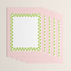 Wavy Lines - White Pink Green Wrapping Paper Gallery Image 3