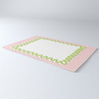 Wavy Lines - White Pink Green Rug Gallery Image 3