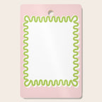 Wavy Lines - White Pink Green Cutting Board Gallery Image 1
