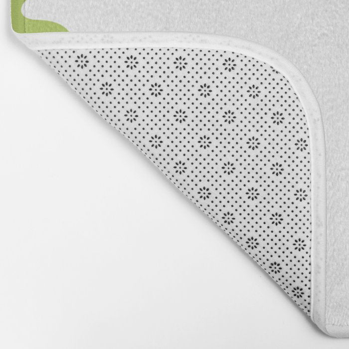 Wavy Lines - White Pink Green Bath Mat Gallery Image 2