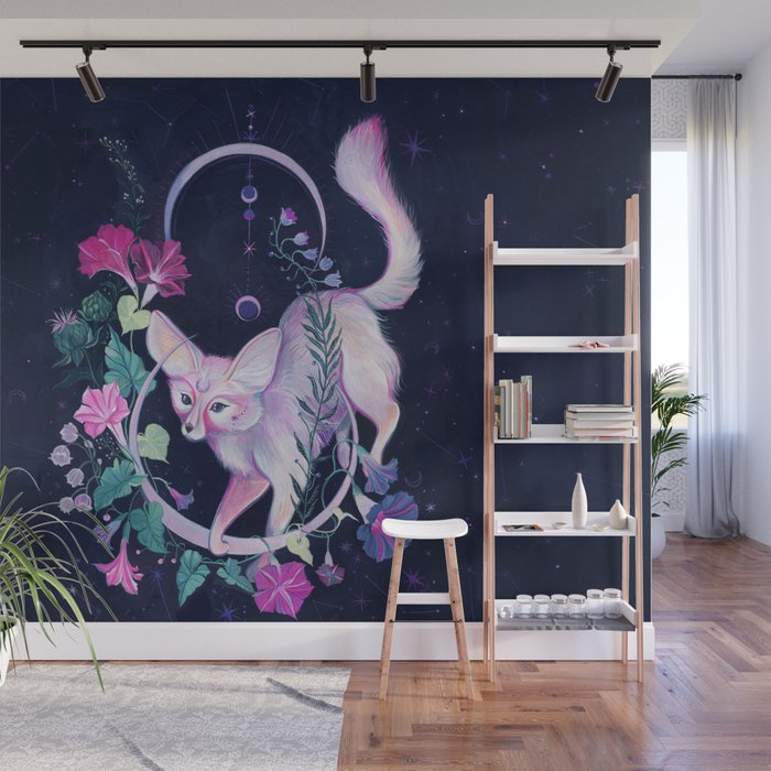 Cosmic Fox Wall Mural Gallery Image 1