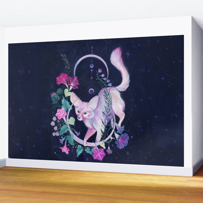 Cosmic Fox Wall Mural Gallery Image 2