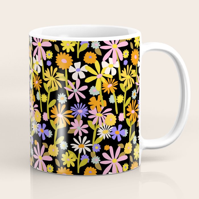 Flower Power Dark Coffee Mug Gallery Image 1