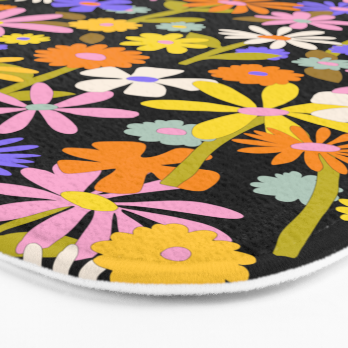 Flower Power Dark Bath Mat Gallery Image 3