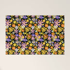 Flower Power Dark Welcome Mat Gallery Image 1