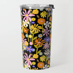 Flower Power Dark Travel Mug Gallery Image 2