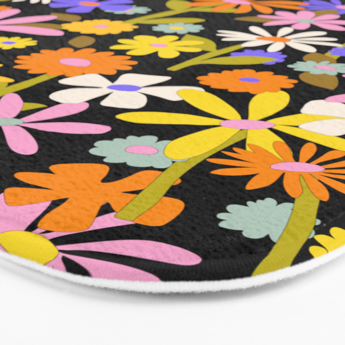 Flower Power Dark Bath Mat Gallery Image 3