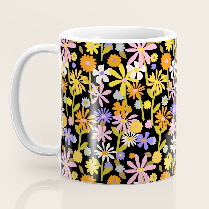 Flower Power Dark Coffee Mug Gallery Image 3