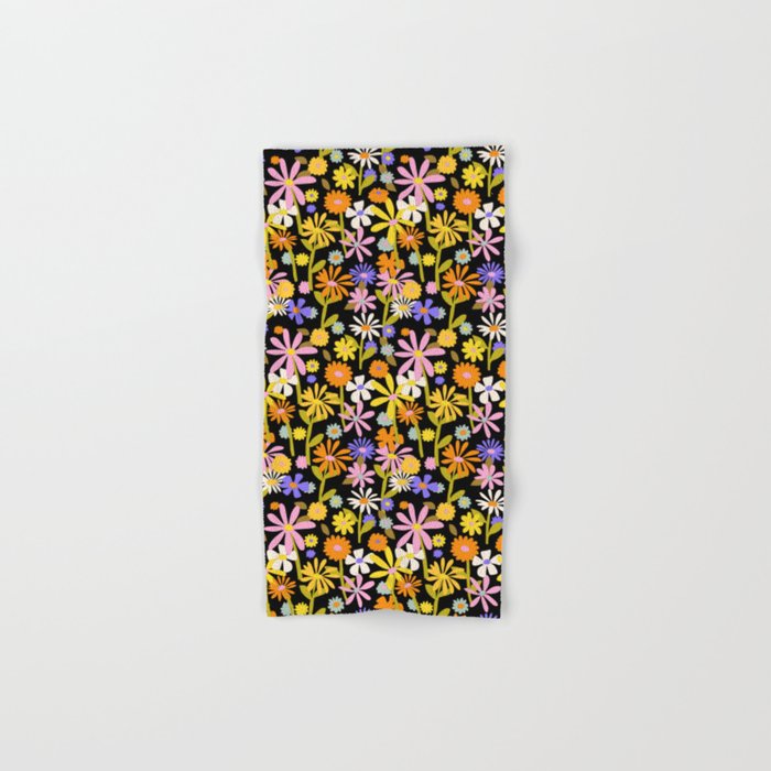 Flower Power Dark Bath Towel Gallery Image 1