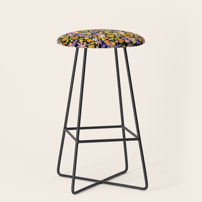Flower Power Dark Stool Gallery Image 1