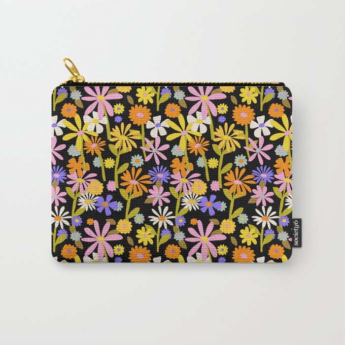 Flower Power Dark Carry All Pouch Gallery Image 1