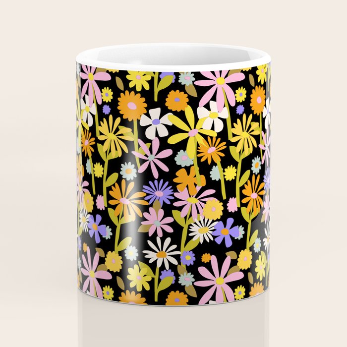 Flower Power Dark Coffee Mug Gallery Image 4