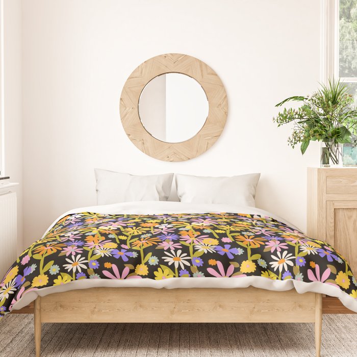 Flower Power Dark Duvet Cover Gallery Image 3