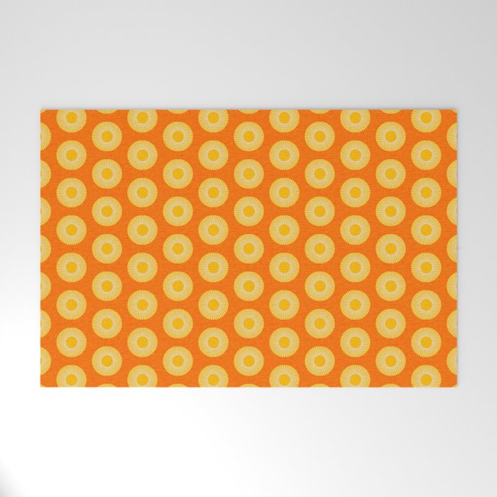 Earth Mod Abstract Sun Orange Welcome Mat Gallery Image 1