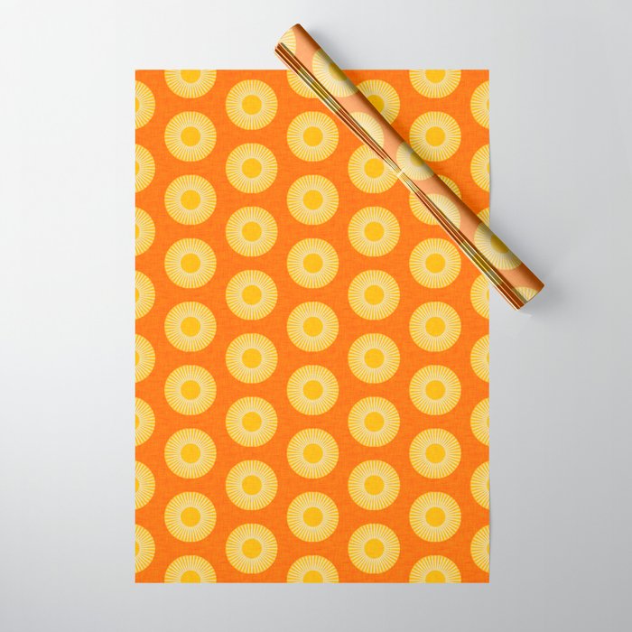 Earth Mod Abstract Sun Orange Wrapping Paper Gallery Image 1