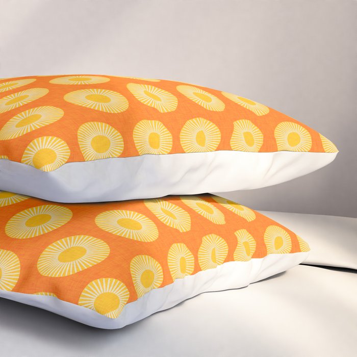 Earth Mod Abstract Sun Orange Pillow Sham Gallery Image 3
