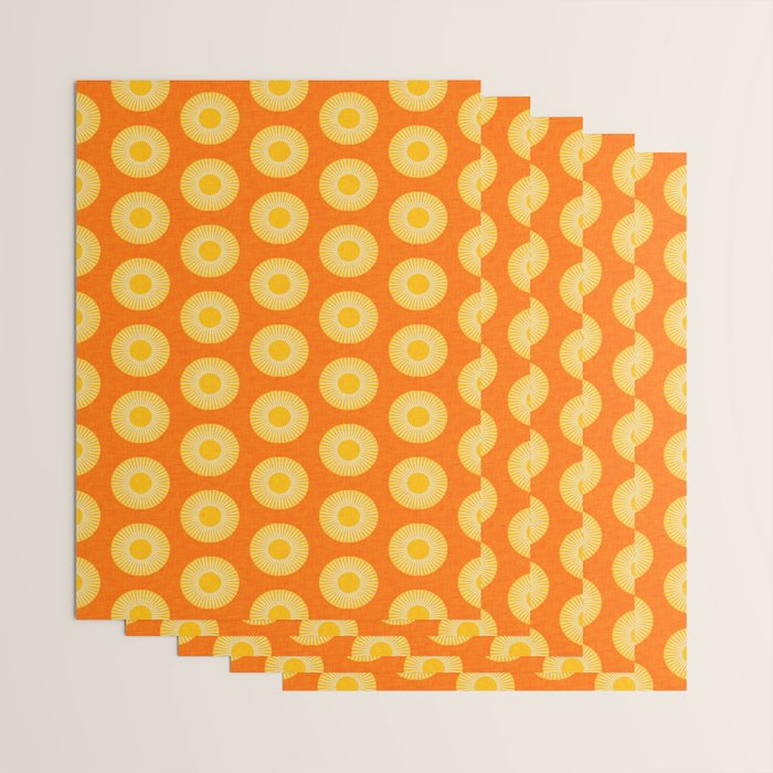 Earth Mod Abstract Sun Orange Wrapping Paper Gallery Image 3