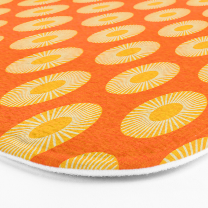 Earth Mod Abstract Sun Orange Bath Mat Gallery Image 3
