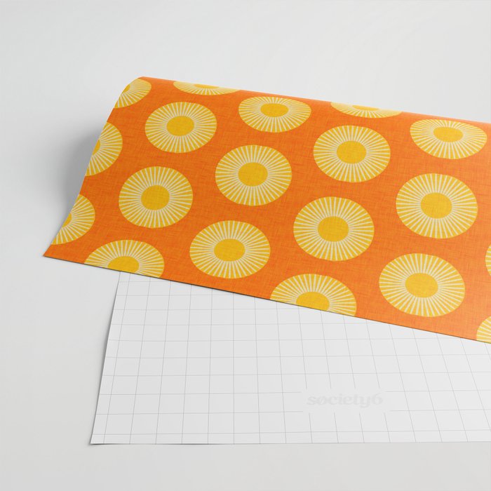 Earth Mod Abstract Sun Orange Wrapping Paper Gallery Image 2