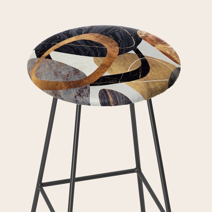 Abstract Pebbles III Stool Gallery Image 2
