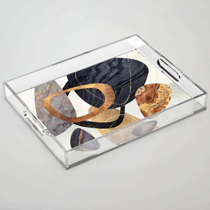 Abstract Pebbles III Acrylic Tray Gallery Image 1