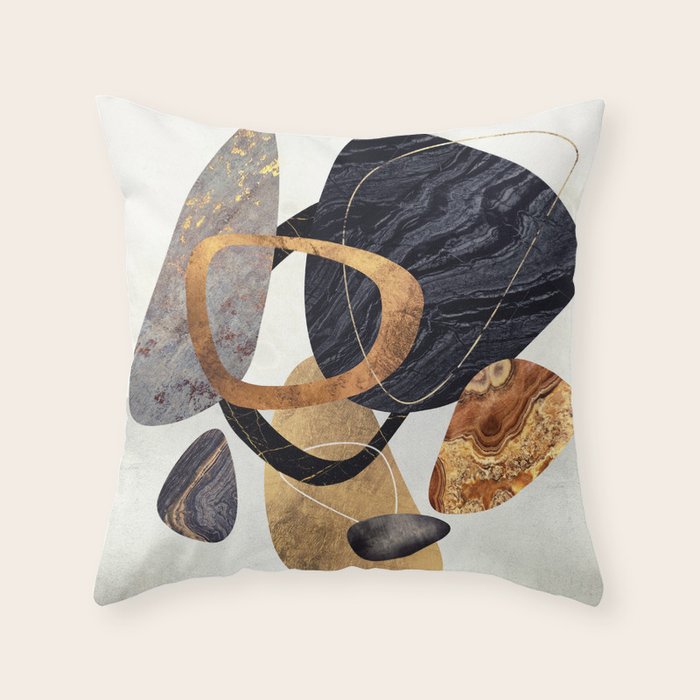 Abstract Pebbles III Throw Pillow Gallery Image 6