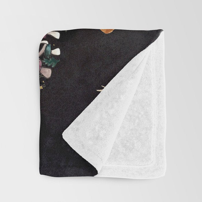 Mushroom Moon Throw Blanket Gallery Image 3