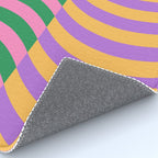 Wavy Stripes in Green, Pink, Purple & Yellow Rug Gallery Image 4